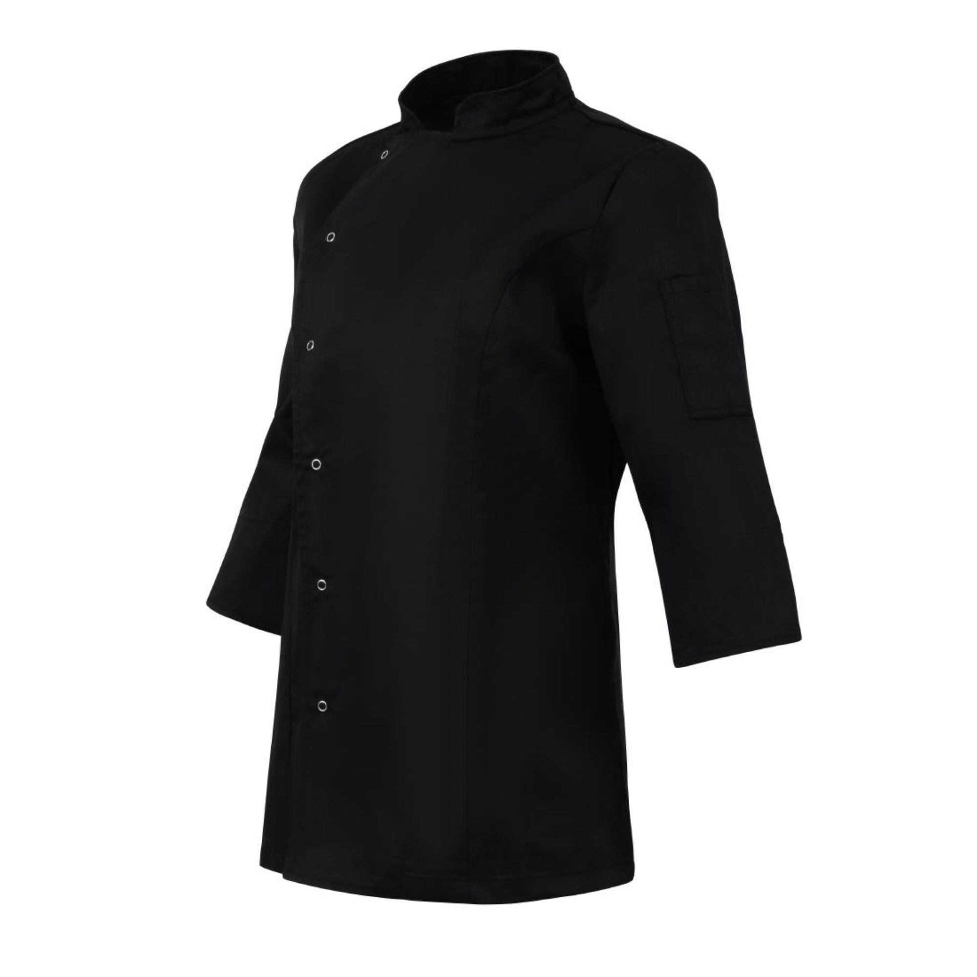 Picture of Whites Ladies Fitted Chef Jacket Black Size M