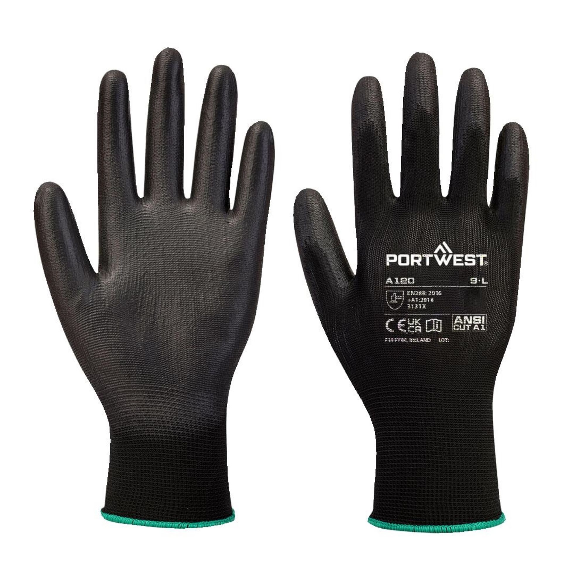 Picture of Portwest Black PU Palm Glove Size XL