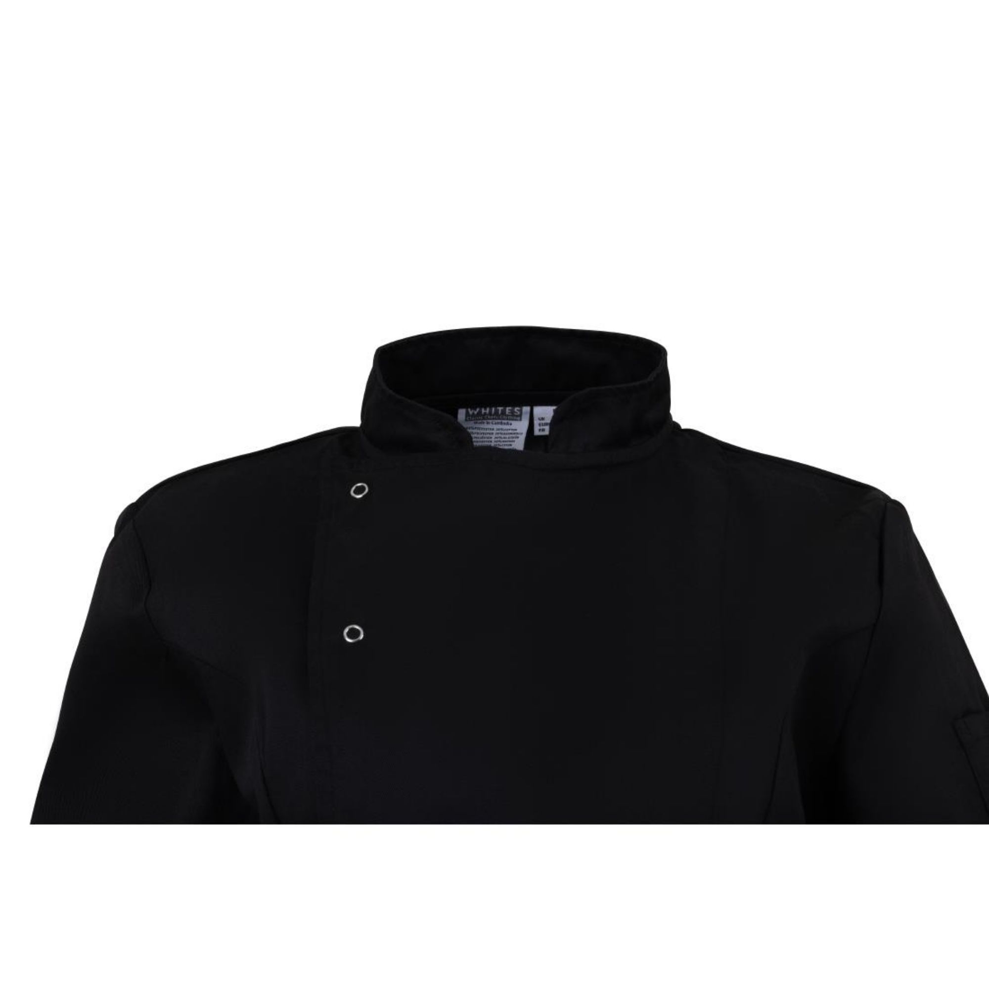 Picture of Whites Ladies Fitted Chef Jacket Black Size L