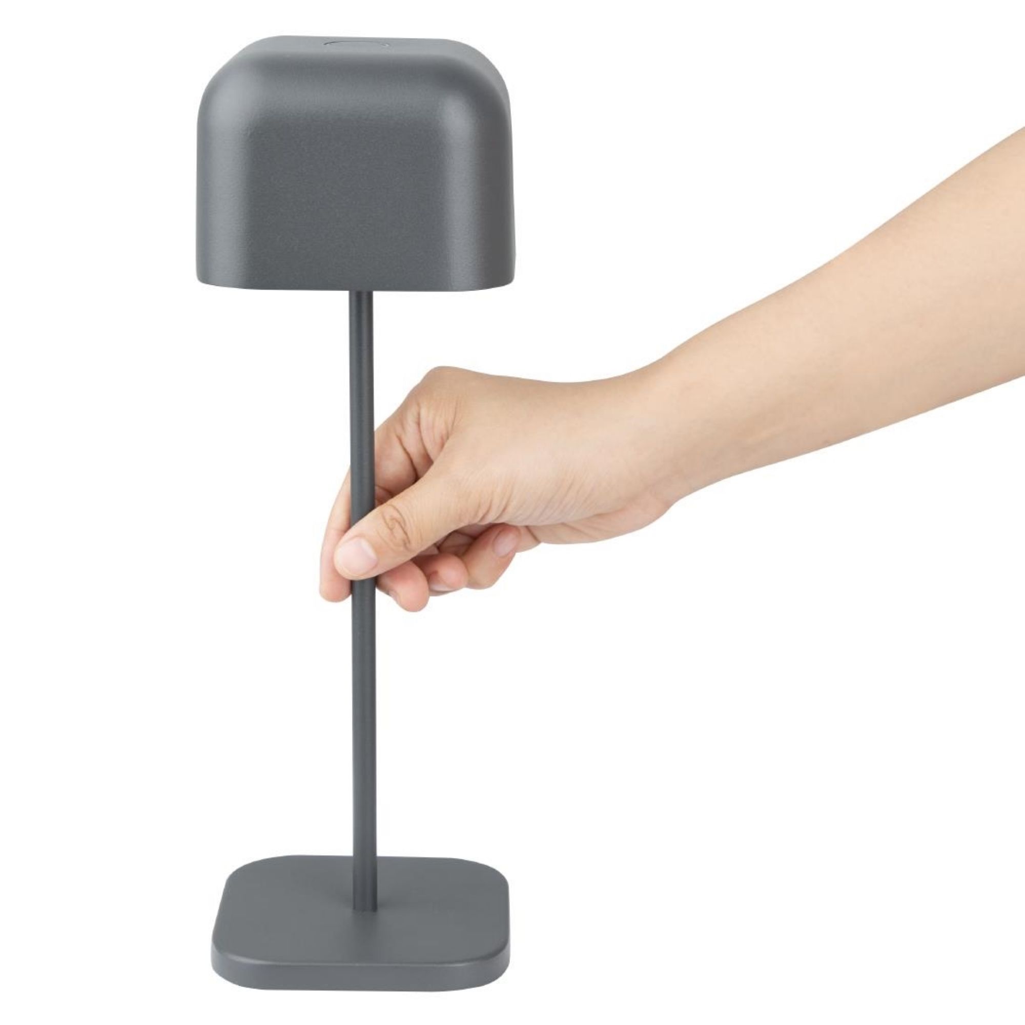 Picture of Olympia Lucca Table Lamp Squared Dome Grey 300mm