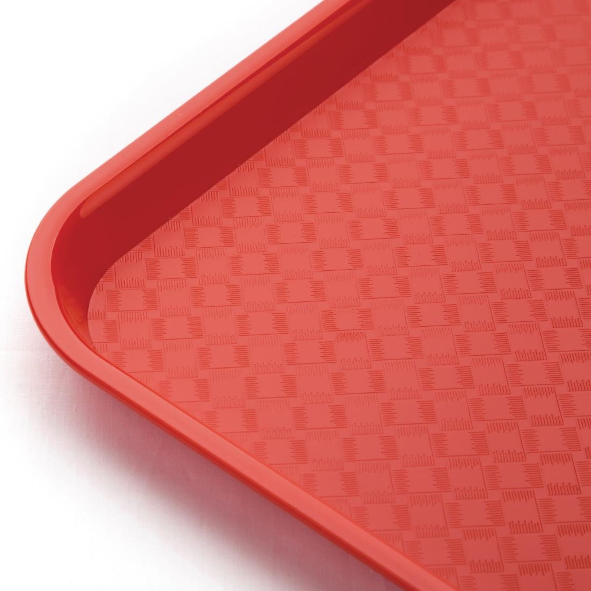 Picture of Olympia Kristallon Polypropylene Fast Food Tray Red Large 450mm