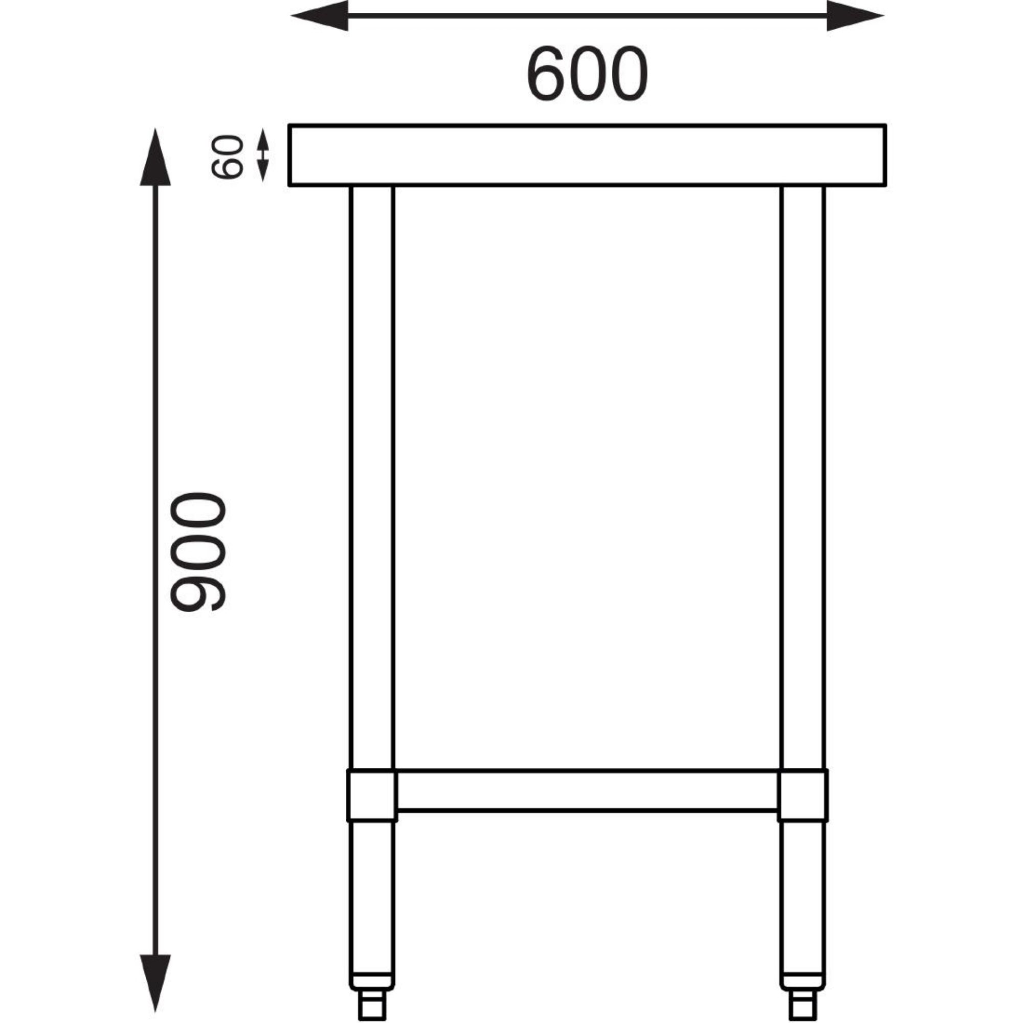 Picture of Vogue Stainless Steel Prep Table 1500mm