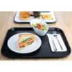 Picture of Olympia Kristallon Polypropylene Fast Food Tray Black Large 450mm - P507