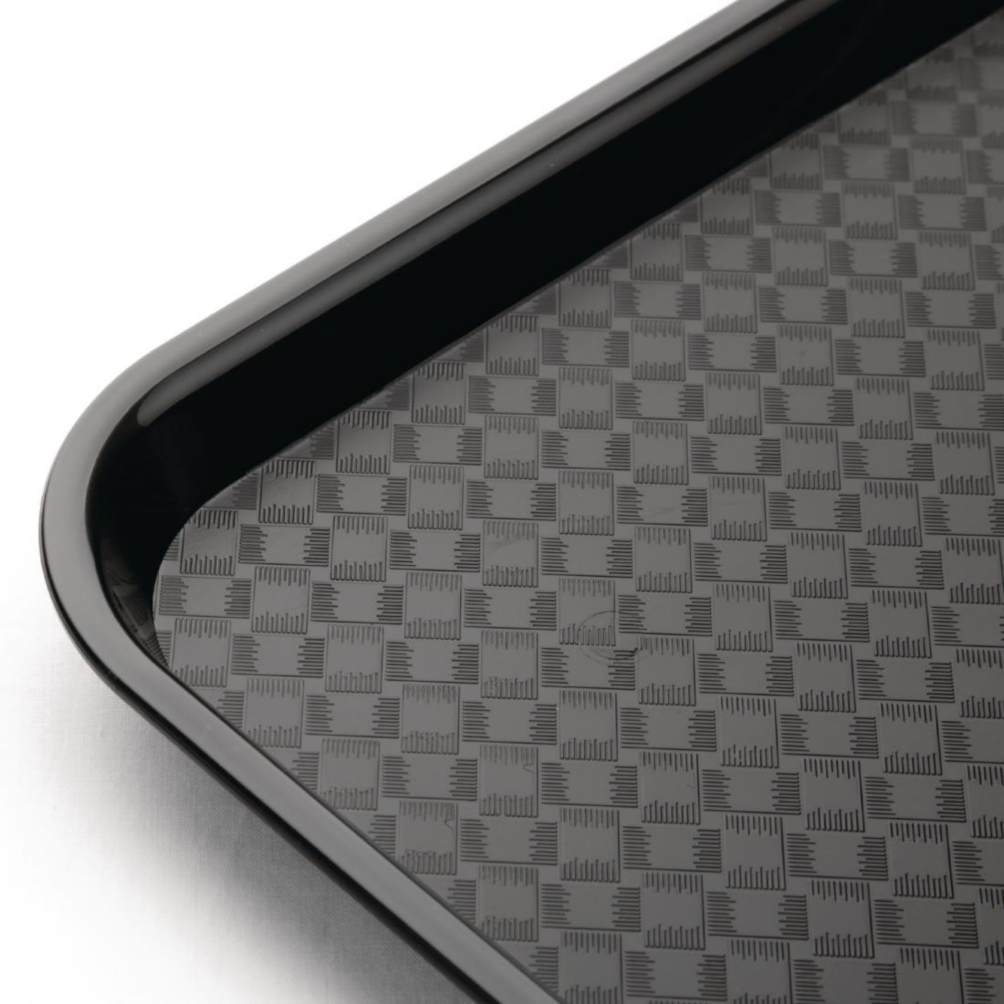 Picture of Olympia Kristallon Polypropylene Fast Food Tray Black Medium 415mm