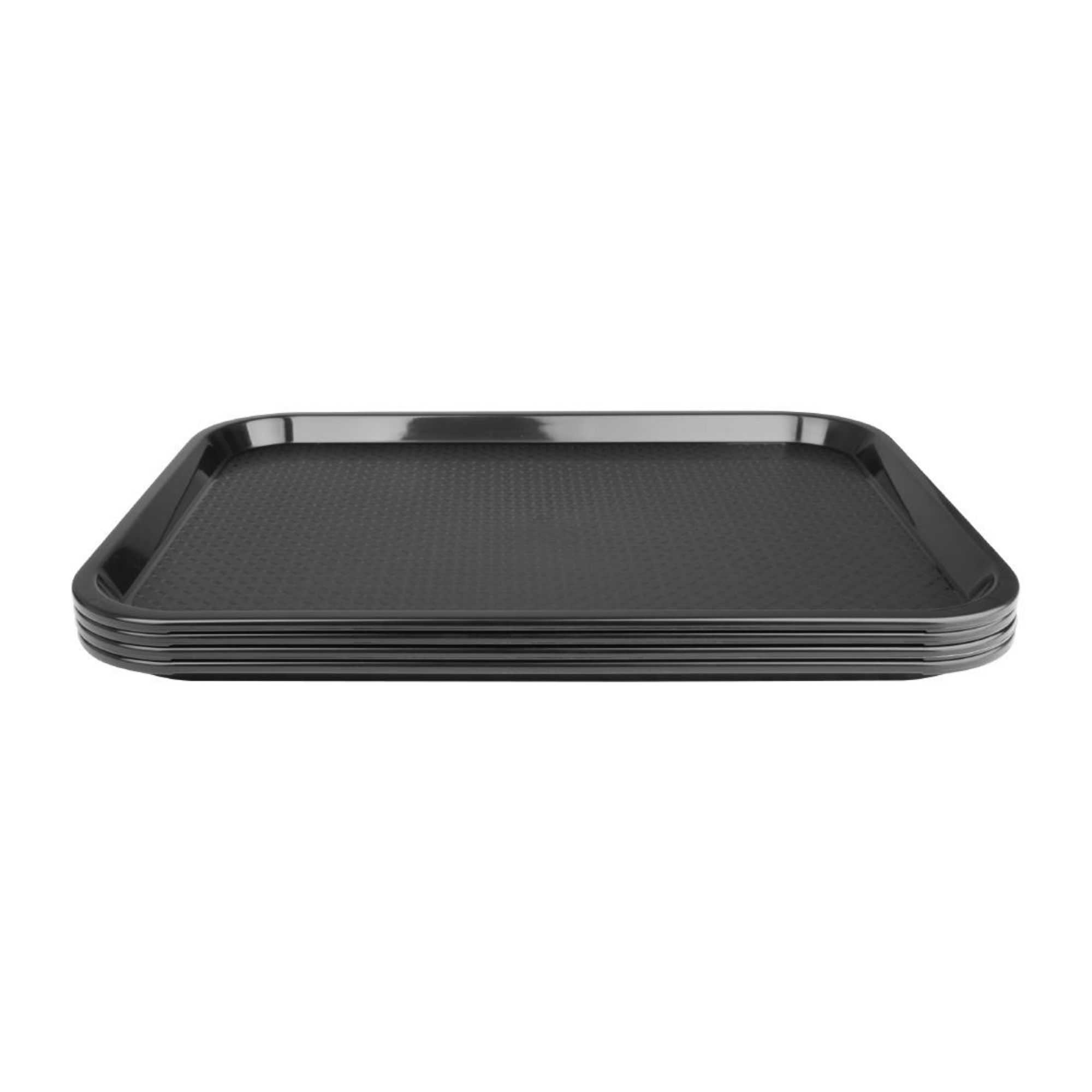 Picture of Olympia Kristallon Polypropylene Fast Food Tray Black Medium 415mm