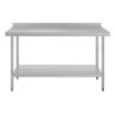 Picture of Vogue Stainless Steel Prep Table with Upstand 1500mm