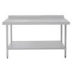 Picture of Vogue Stainless Steel Prep Table with Upstand 1500mm