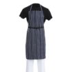 Picture of Whites Butchers Stripe Bib Apron Blue/White (5 Pack)