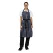 Picture of Whites Butchers Stripe Bib Apron Blue/White (5 Pack)