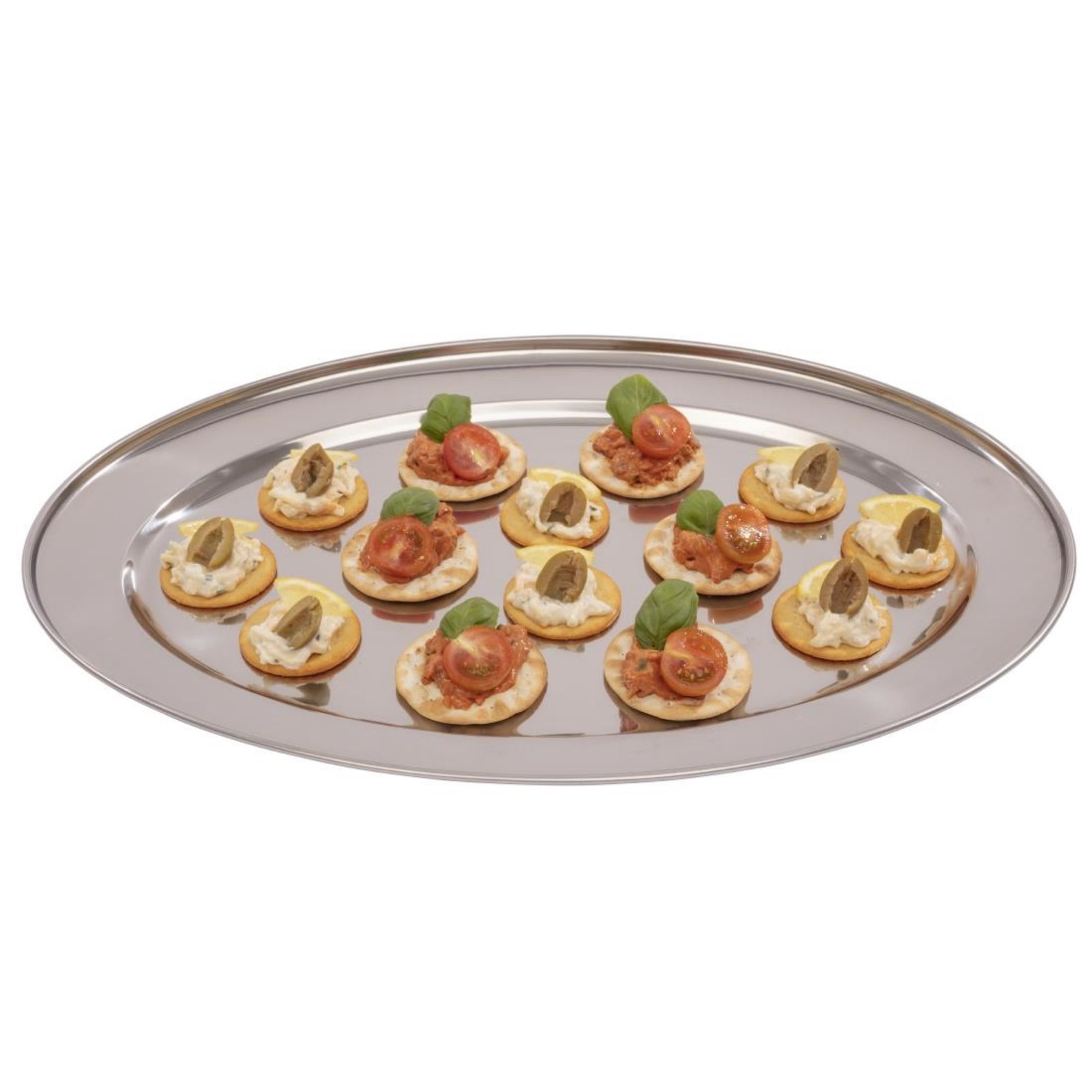 Picture of Olympia Stainless Steel Oval Serving Tray 500mm