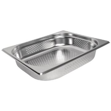 Picture of Vogue Stainless Steel Perforated 1/2 Gastronorm Tray 65mm