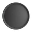 Picture of Olympia Kristallon Fibreglass Round Non-Slip Tray Black 406mm
