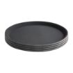 Picture of Olympia Kristallon Fibreglass Round Non-Slip Tray Black 406mm