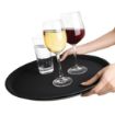 Picture of Olympia Kristallon Fibreglass Round Non-Slip Tray Black 406mm