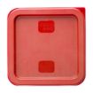 Picture of Hygiplas Square Food Storage Container Lid Red Small