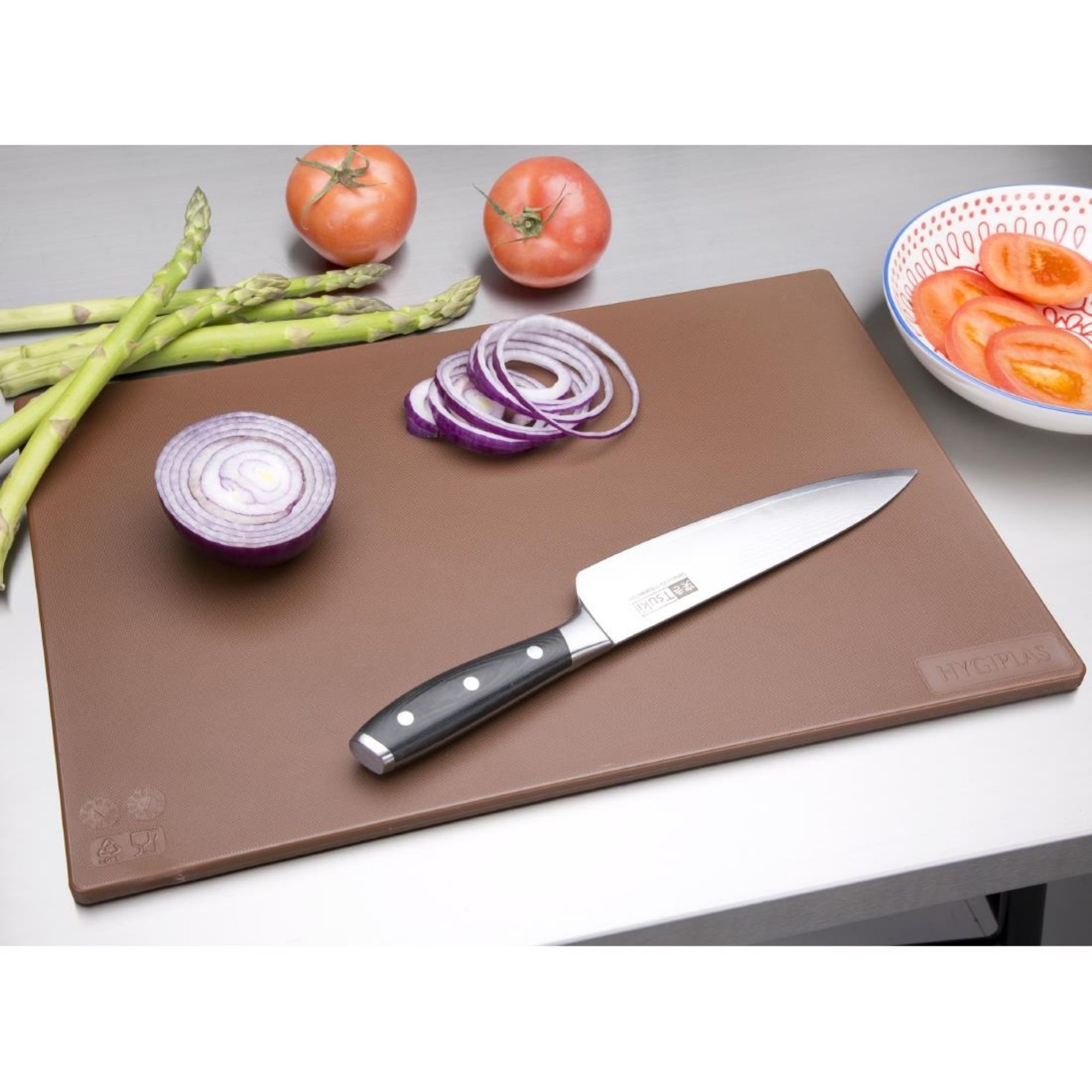 Picture of Hygiplas Low Density Brown Chopping Board Standard 450x300x12mm