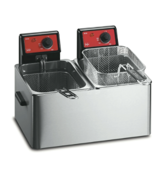 Picture of FriFri Eco 6 + 6 Electric Counter-top Twin Tank Fryer - 2 Baskets - W 486 mm - 2 x 3.2 kW