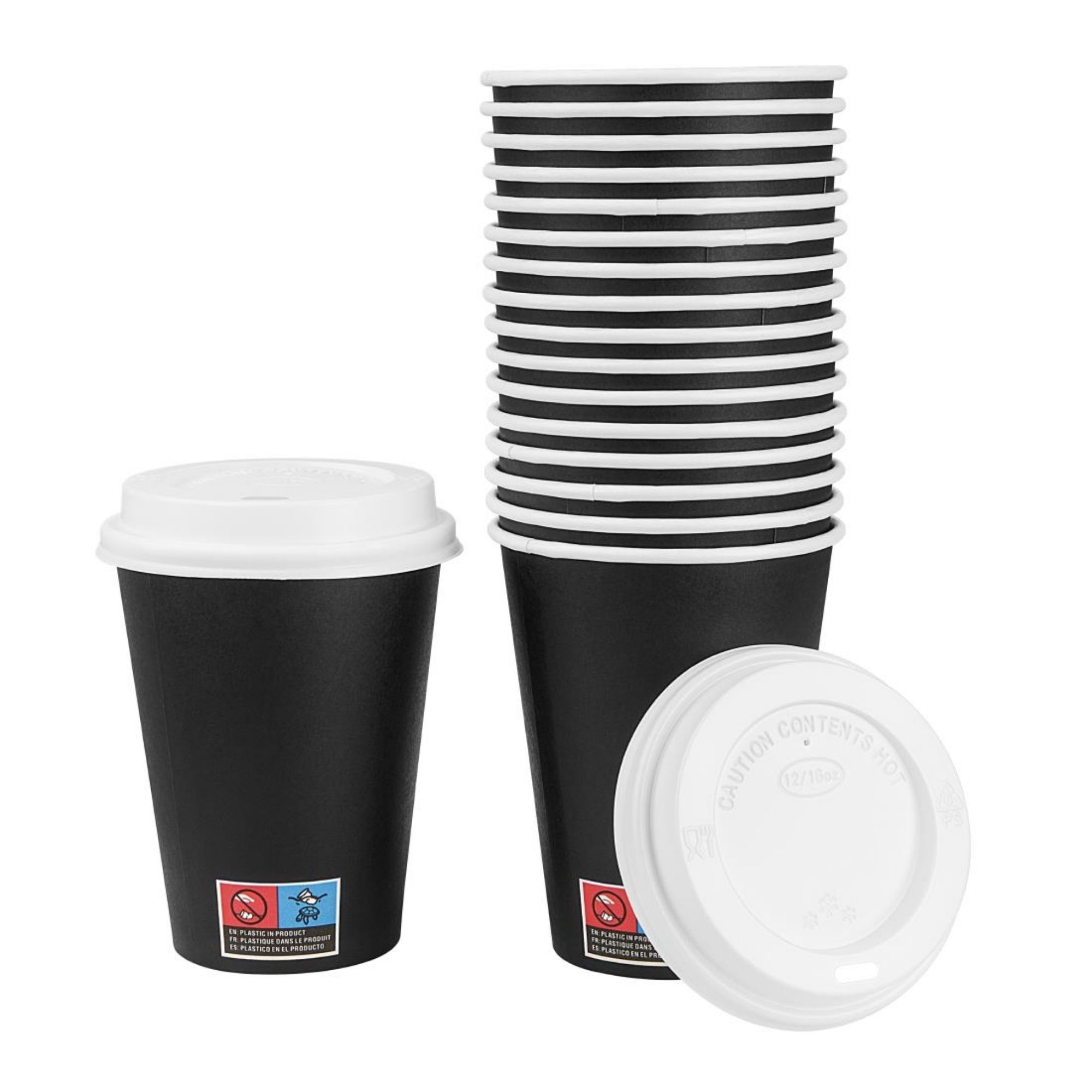 Picture of Nisbets Essentials Hot Cups and Lids Pack 12oz (300 Pack)