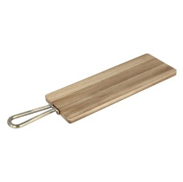 Picture of Olympia Rectangular Paddle Board Acacia Wood With Metal Handle 575x152mm