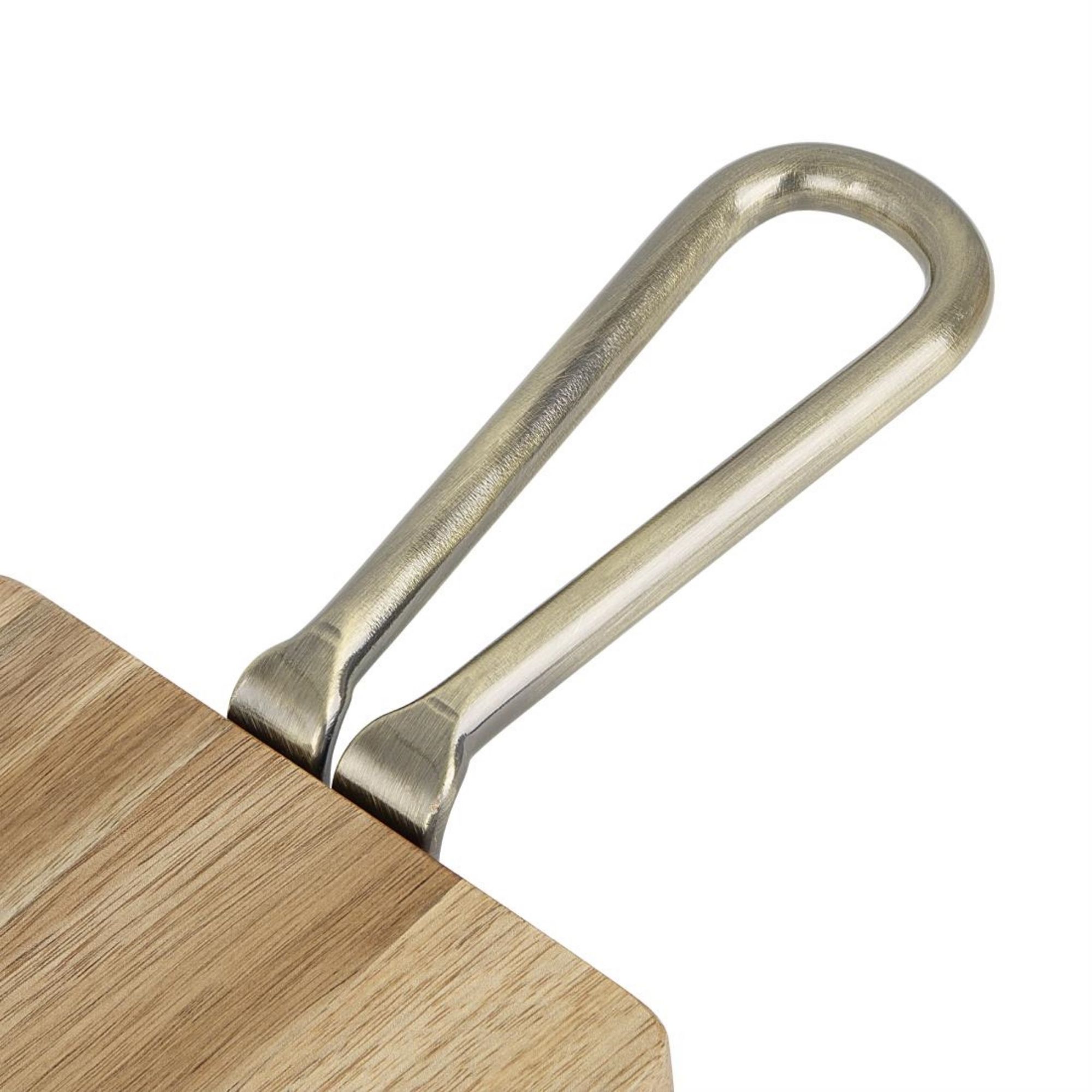 Picture of Olympia Rectangular Paddle Board Acacia Wood With Metal Handle 575x152mm