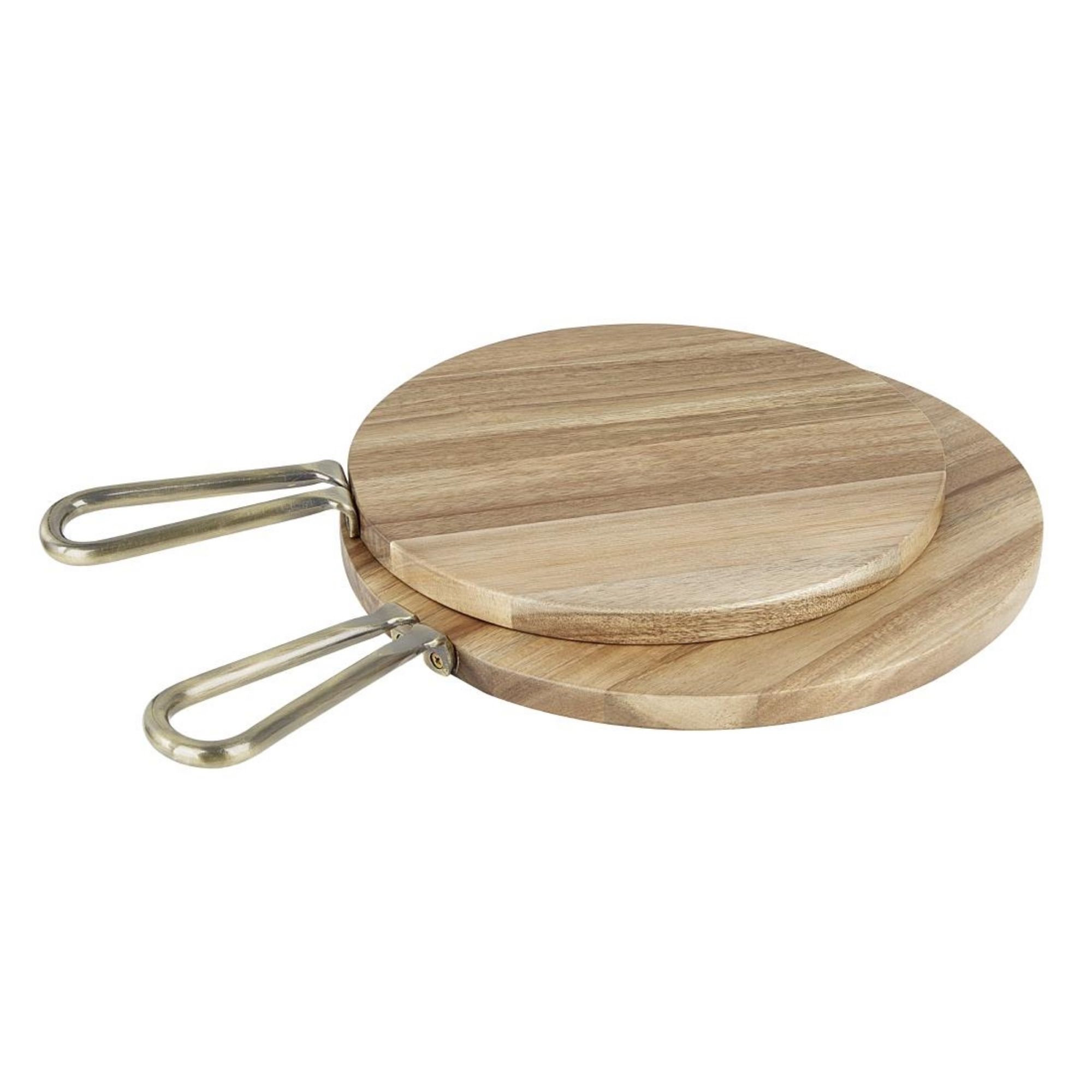 Picture of Olympia Round Paddle Board Acacia Wood With Metal Handle 458x305mm