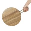 Picture of Olympia Round Paddle Board Acacia Wood With Metal Handle 458x305mm