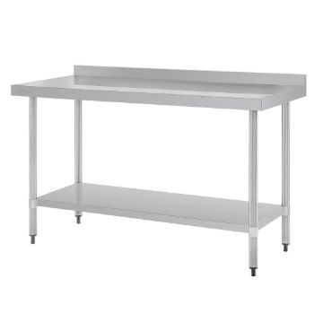 Picture of Vogue Stainless Steel Table with Upstand 1500mm