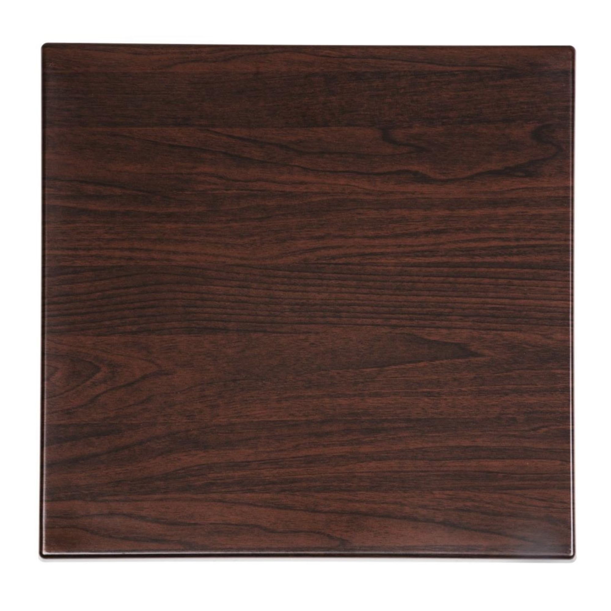 Picture of Bolero Pre-drilled Square Tabletop Dark Brown 600mm