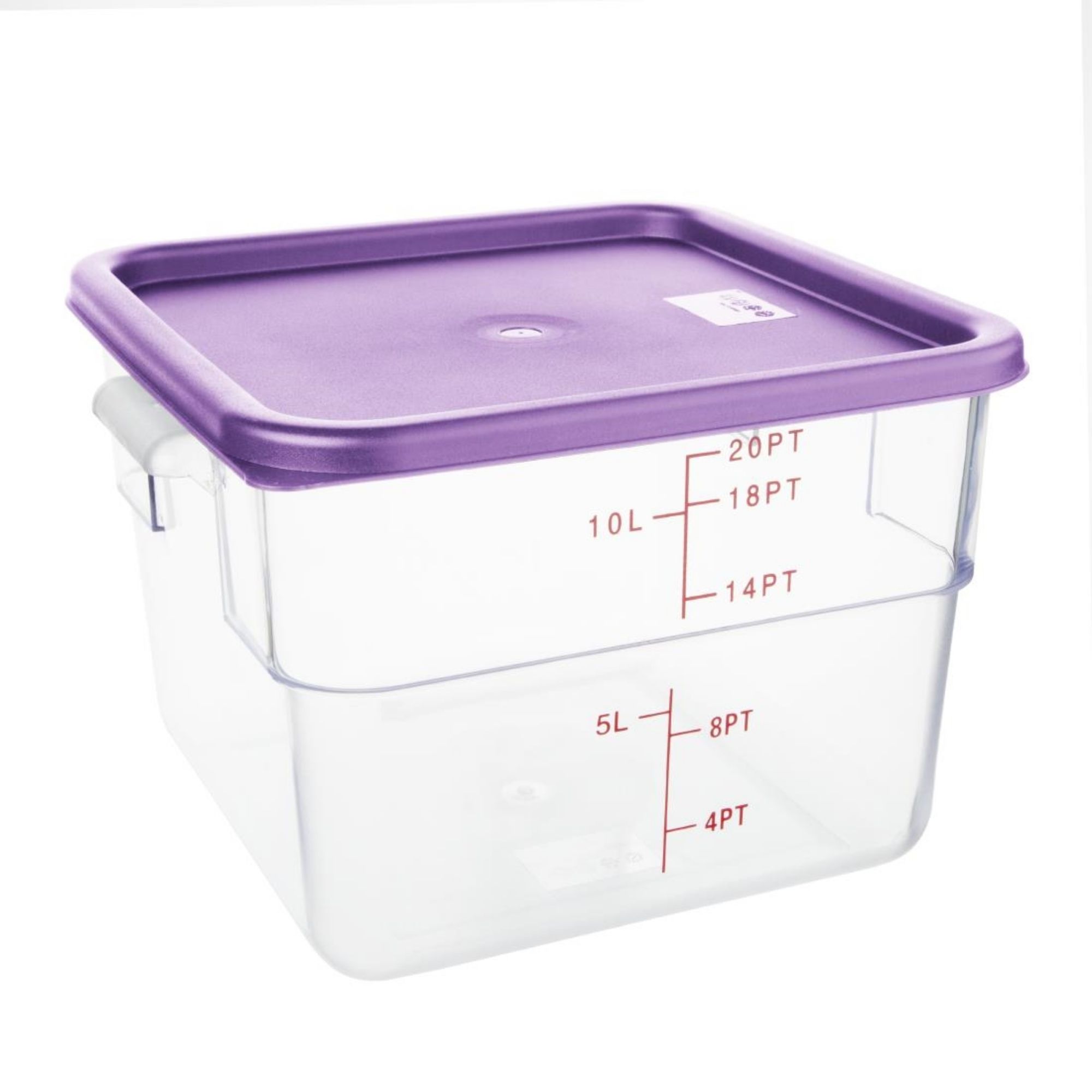 Picture of Hygiplas Square Food Storage Container Lid Purple Large