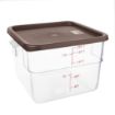 Picture of Hygiplas Square Food Storage Container Lid Brown Large