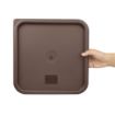 Picture of Hygiplas Square Food Storage Container Lid Brown Large
