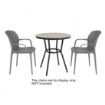 Picture of Bolero Marston Round Outdoor Table Black 700mm