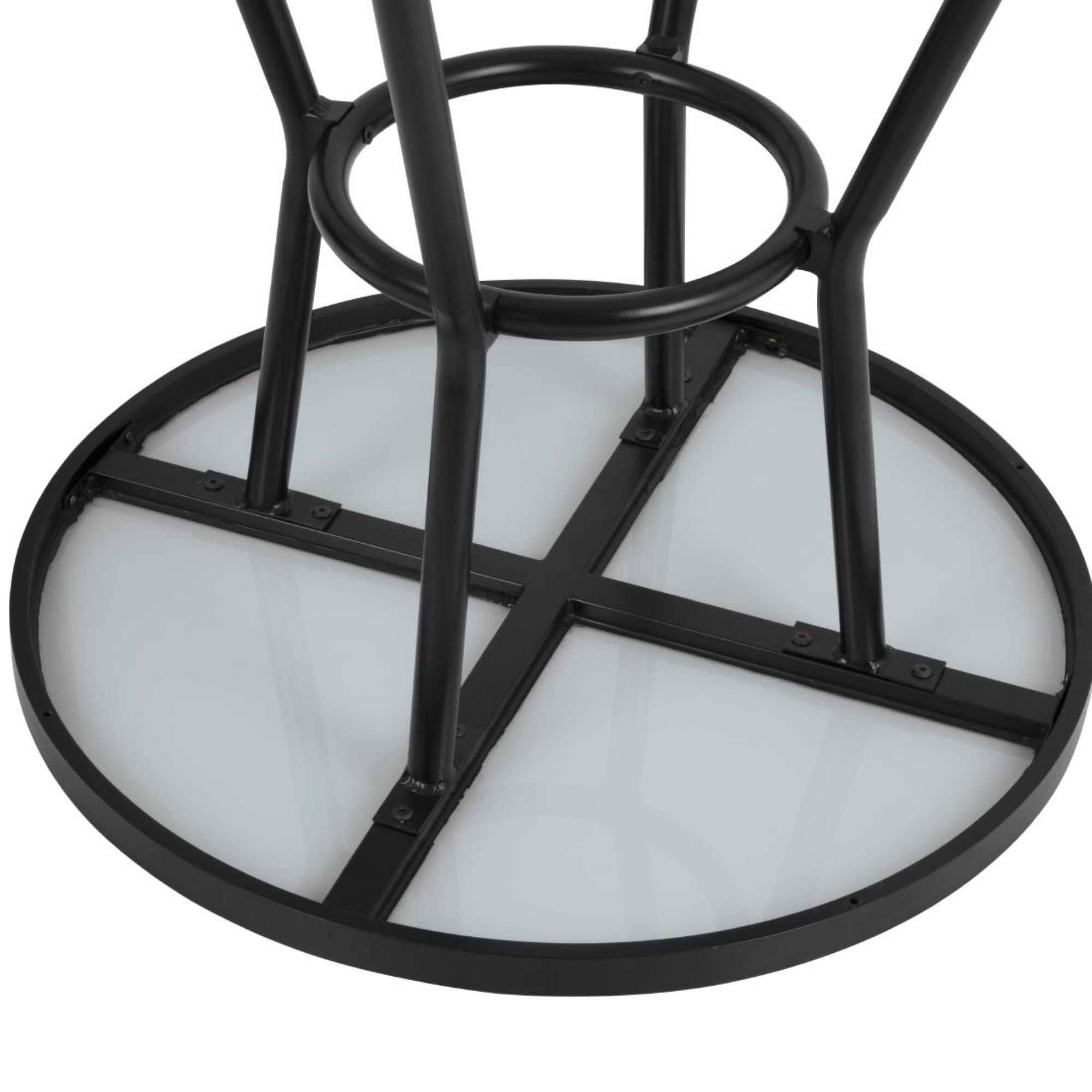 Picture of Bolero Marston Round Outdoor Table Black 700mm