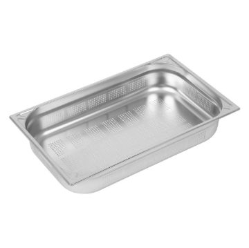 Picture of Vogue Heavy Duty Stainless Steel Perforated 1/1 Gastronorm Tray 100mm