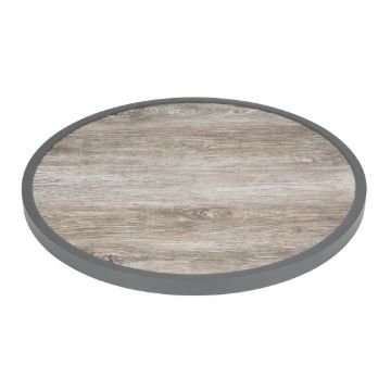 Picture of Bolero Fibre Glass Round Table Top Wood Effect 580mm