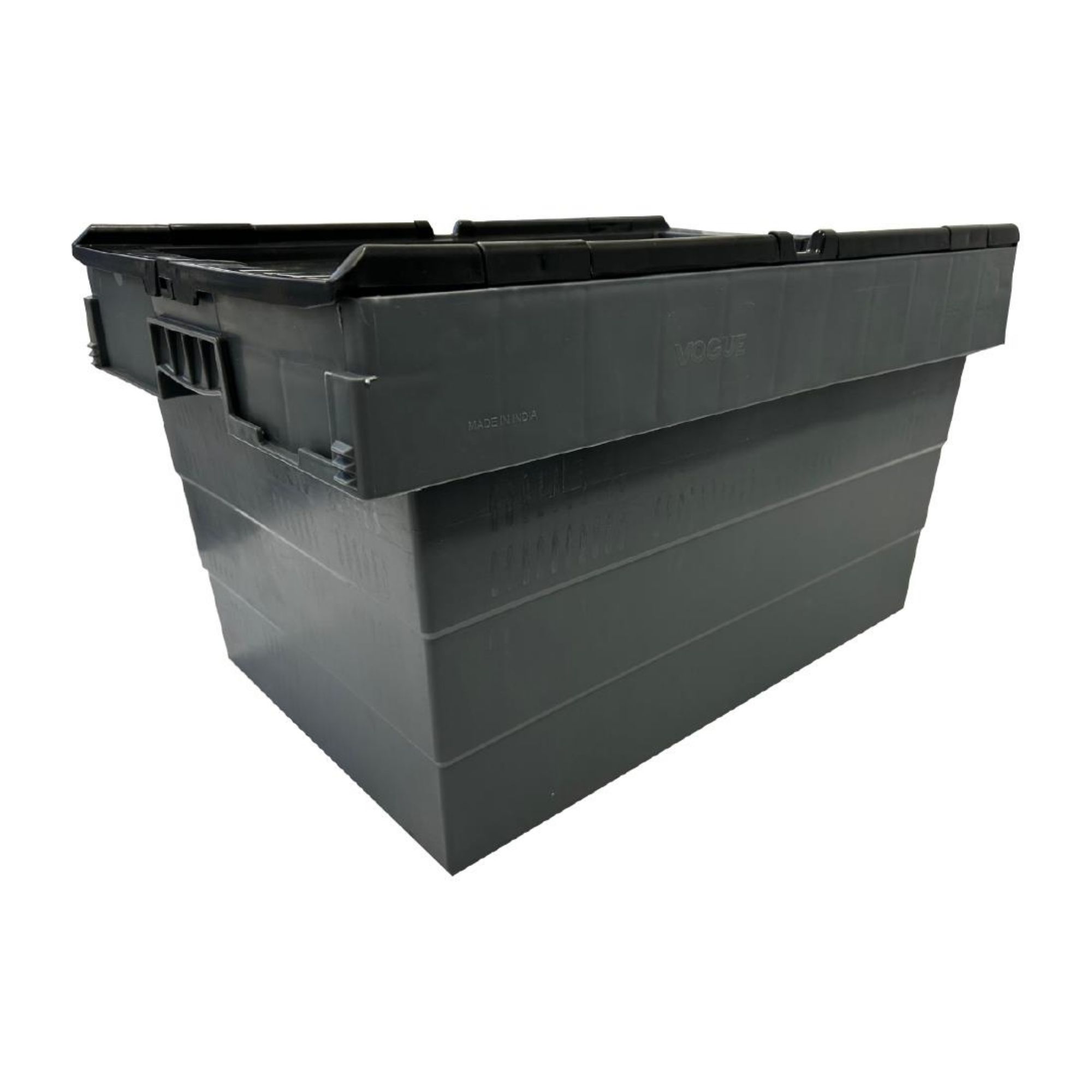 Picture of Vogue Plastic Transport Storage Crate with Attached Lid 600x400x320mm