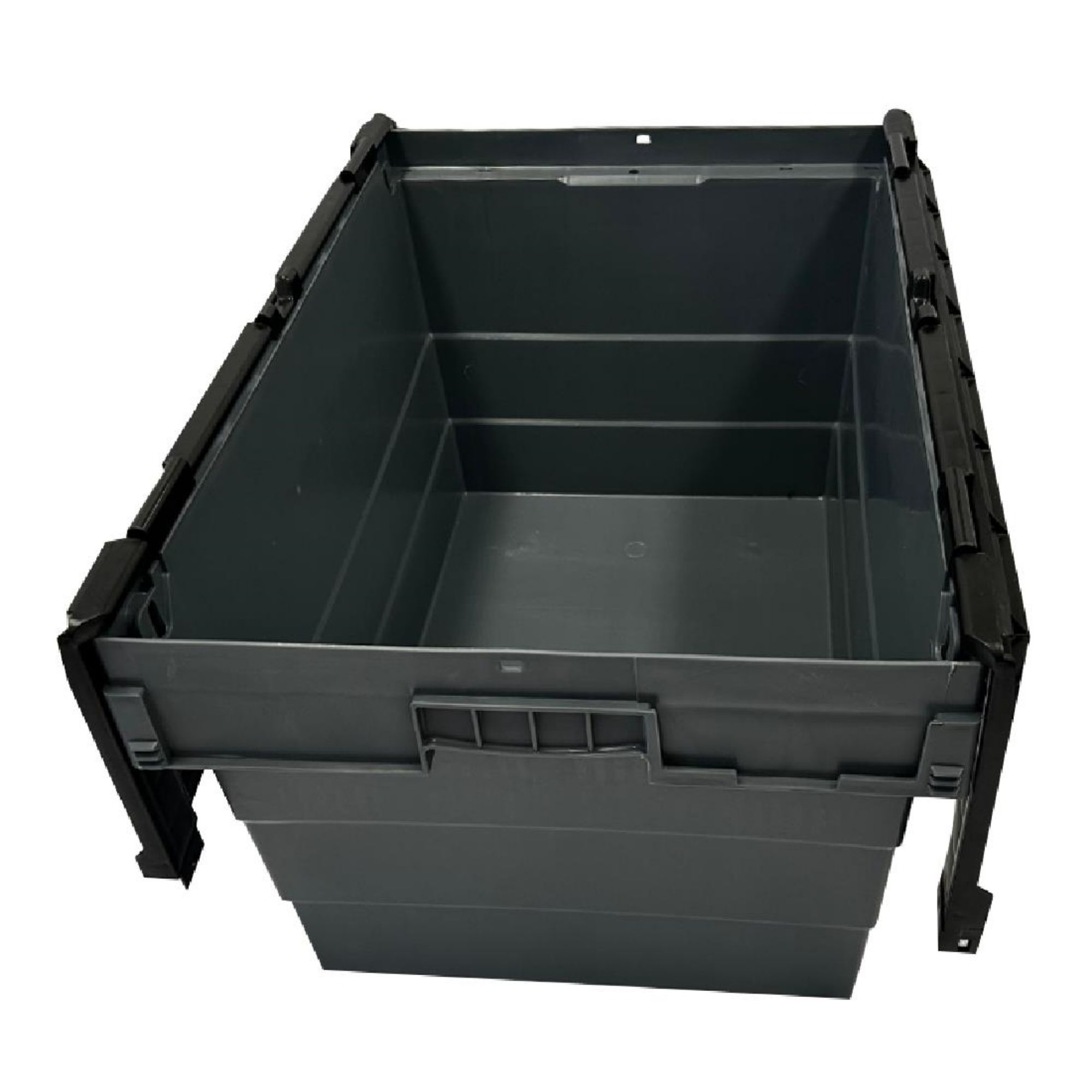Picture of Vogue Plastic Transport Storage Crate with Attached Lid 600x400x320mm