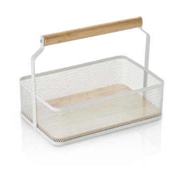 Picture of Basket with handle White