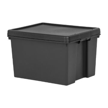 Picture of Wham Bam Recycled Storage Box & Lid Black 45Ltr