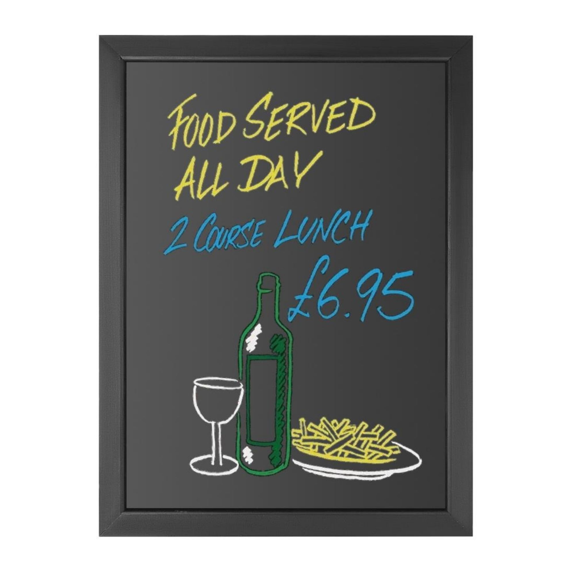 Picture of Olympia Wallboard Black Wooden Frame 600x800mm