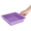 Picture of Hygiplas Flexible Silicone Square Bake Pan Purple 245mm