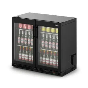 Picture of IMC Ventus V90 Bottle Cooler [Front Load] - Full Front Glass Door - Black Painted Frame - H 800 mm - W 900 mm - R290