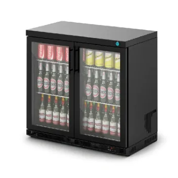 Picture of IMC Ventus V90 Bottle Cooler [Front Load] - Glass Door - Black Painted Frame - H 850 mm - W 900 mm - R290