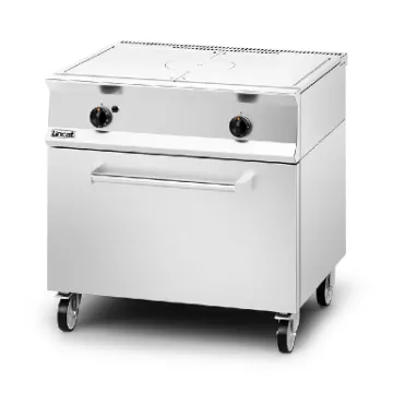 Picture of Lincat Opus 800 Natural Gas Free-standing Solid Top Oven Range [Drop-Down Door] - W 900 mm - 18.5 kW