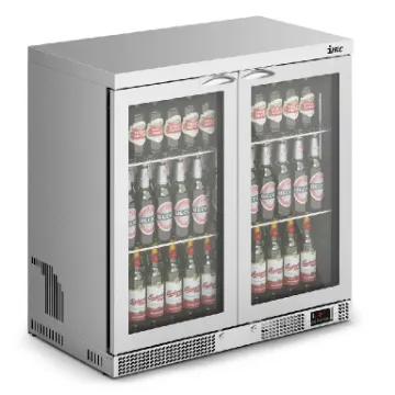 Picture of IMC Mistral M90 Bottle Cooler [Front Load] - Glass Door - Stainless Steel Frame - H 900 mm - W 900 mm - 0.232 kW