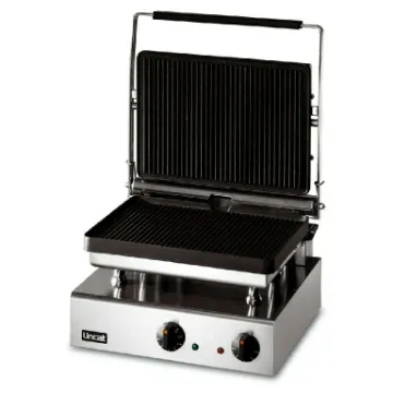 Picture of Lincat Lynx 400 Electric Counter-top Heavy Duty Panini Grill - Ribbed Upper & Lower Plates - W 395 mm - 3.0 kW