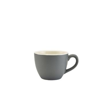 Picture of Genware Porcelain Matt Grey Bowl Shaped Cup 9cl/ 3oz - Pack of 6