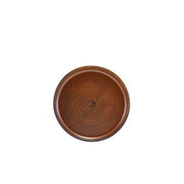 Picture of Terra Porcelain Rustic Copper Low Presentation Plate 14cm - Pack of 12