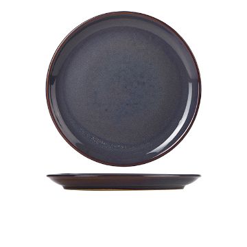 Picture of Rustic Stoneware Blue Coupe Plate 27.5cm - Pack of 6