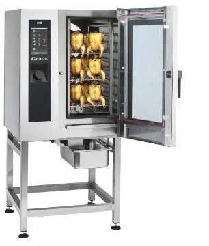 Picture of Giorik SETE101FW 10 X 1/1Gn - Solid Back Electric Chicken Combi Oven With Wash System